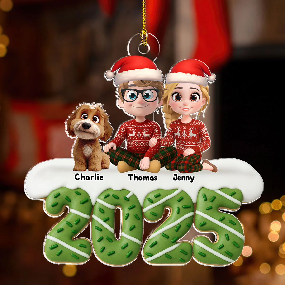 Happiness Baked Into Every Moment - Personalized Custom Acrylic Ornament - Image 3