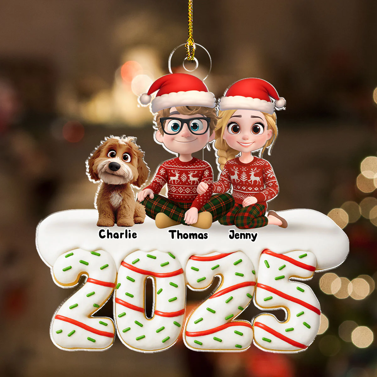 Happiness Baked Into Every Moment - Personalized Custom Acrylic Ornament - Image 4