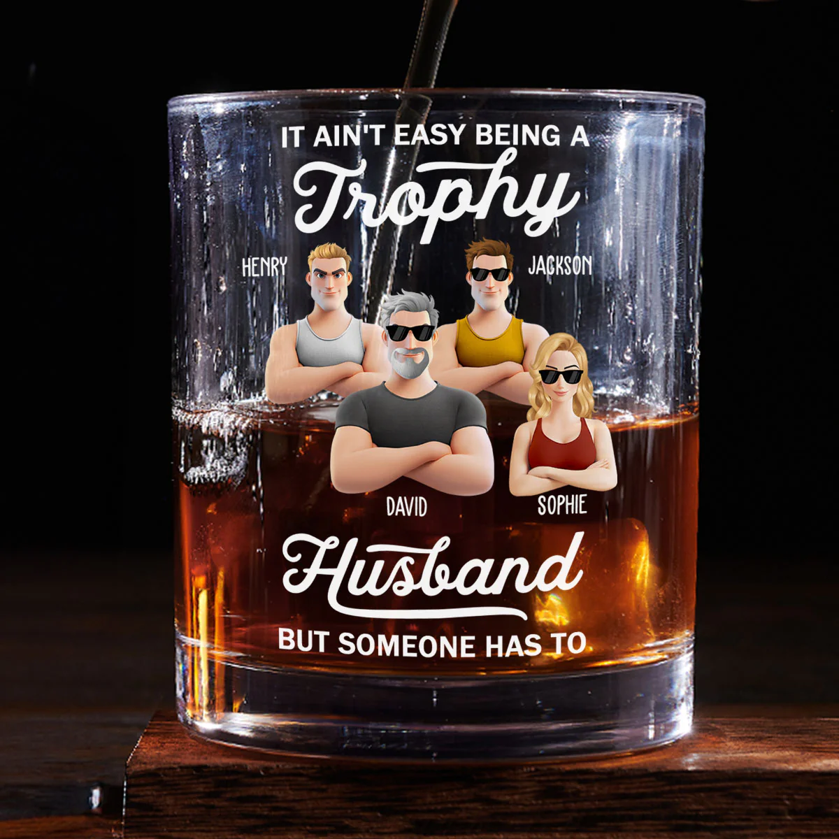 Happiness Begins With You - Personalized Custom Whiskey Glass - Image 5