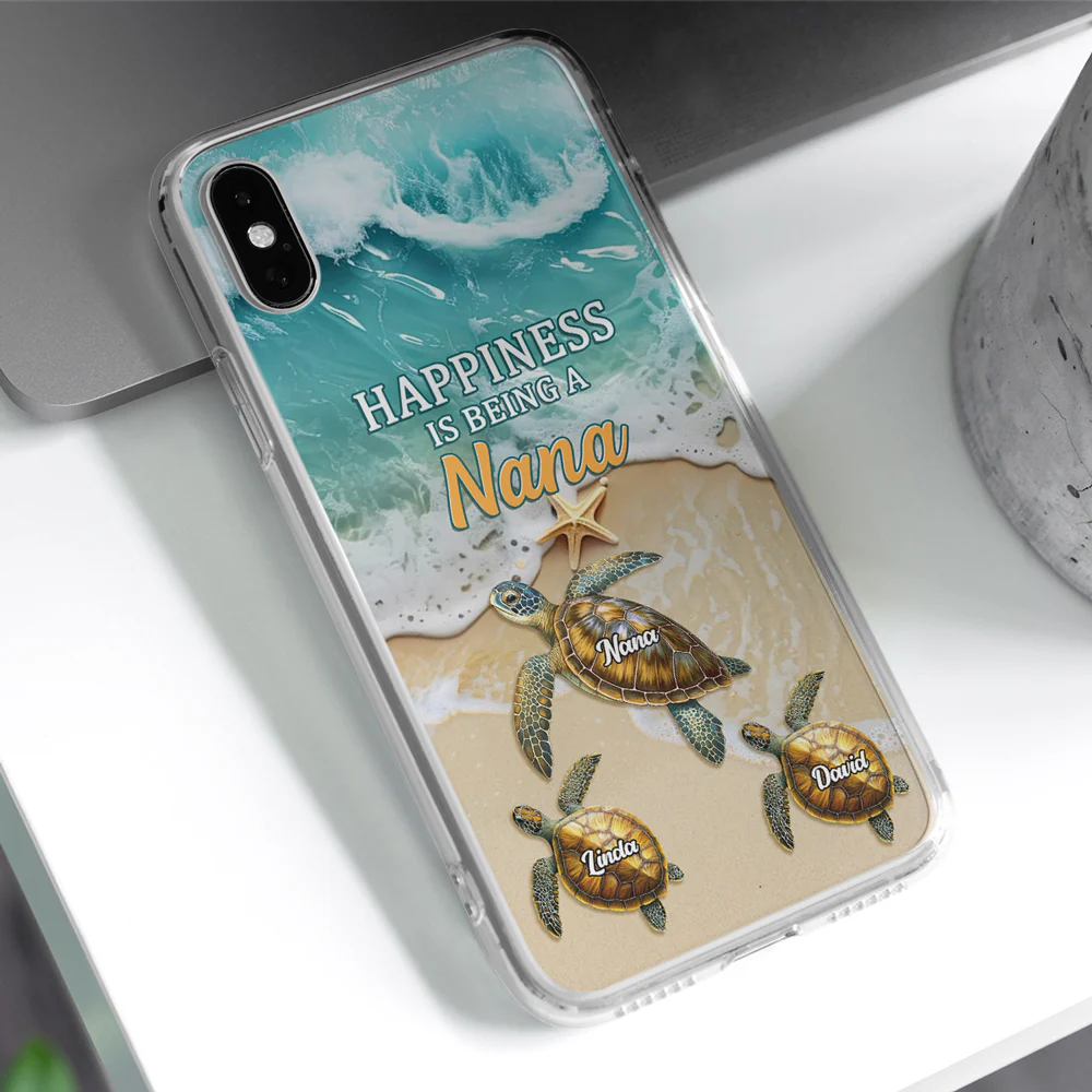 Happiness Is Being A Grandma - Personalized Custom Phone Case - Image 3