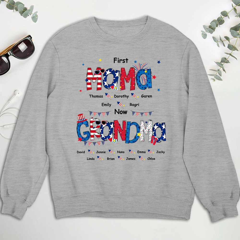 Happiness Is Being A Mom - Personalized Custom Sweatshirt - Image 2