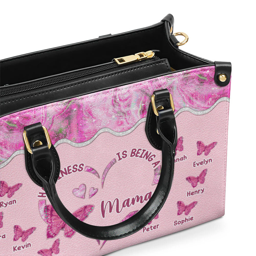 Happiness Is Being - Personalized Custom Leather Bag - Image 4