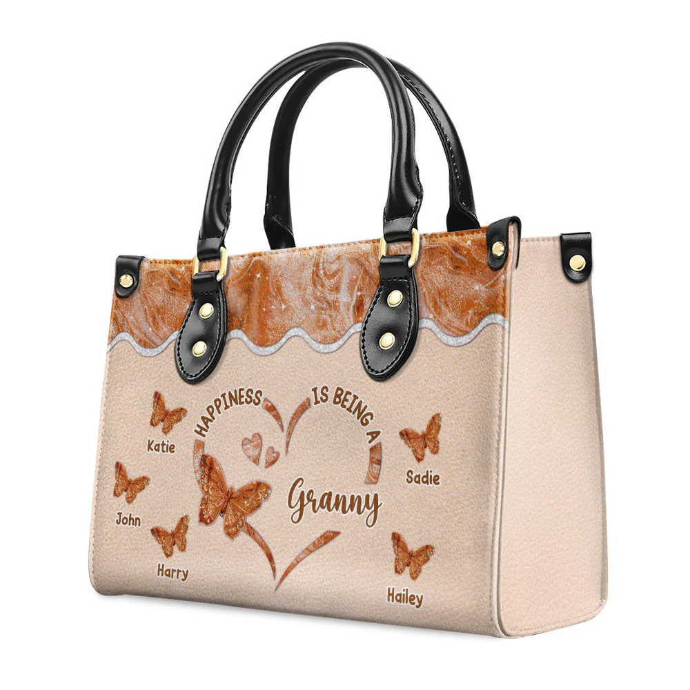 Happiness Is Being - Personalized Custom Leather Bag - Image 5