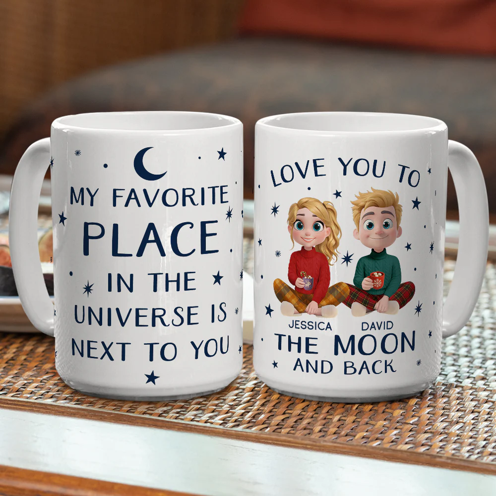 Happiness Starts By Your Side - Personalized Custom Coffee Mug - Image 4