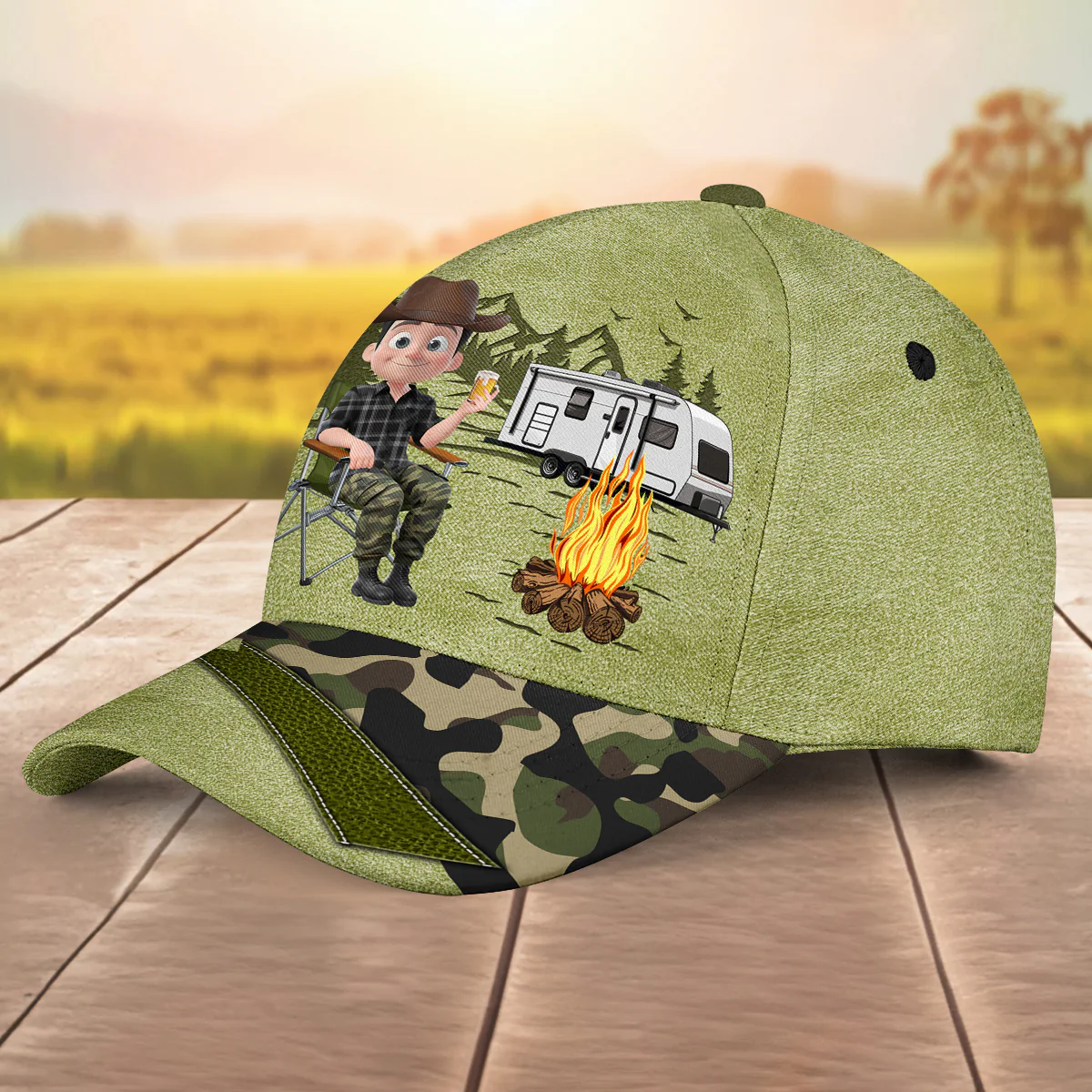 Happy Camper - Personalized Custom Classic Cap - Image 3
