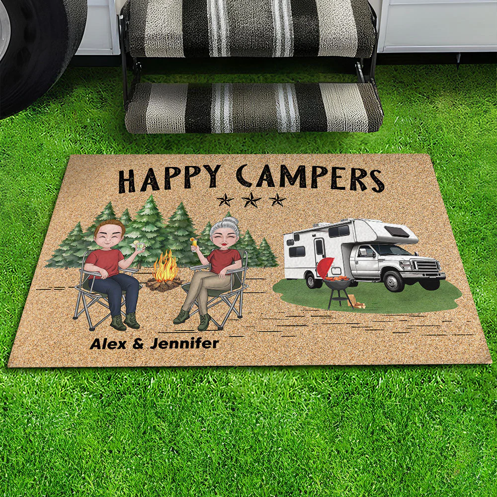 Happy Campers - Personalized Custom Doormat - Image 2