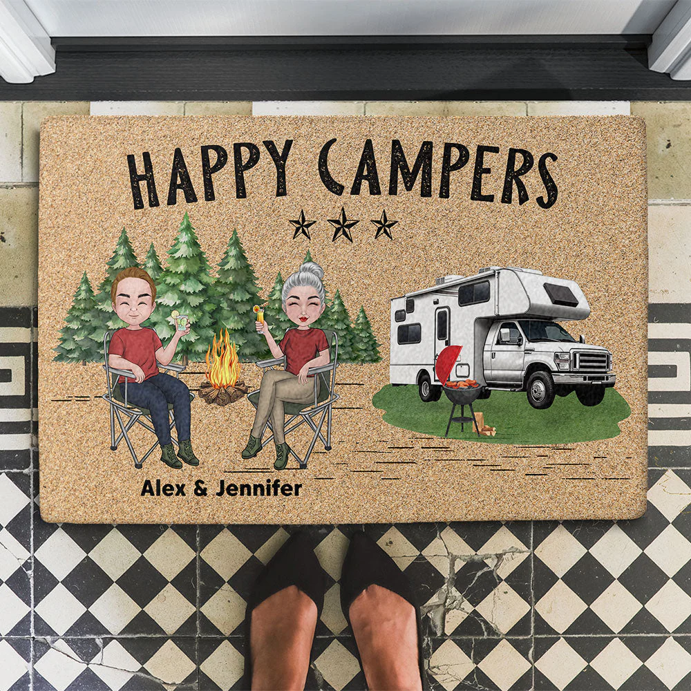 Happy Campers - Personalized Custom Doormat - Image 4