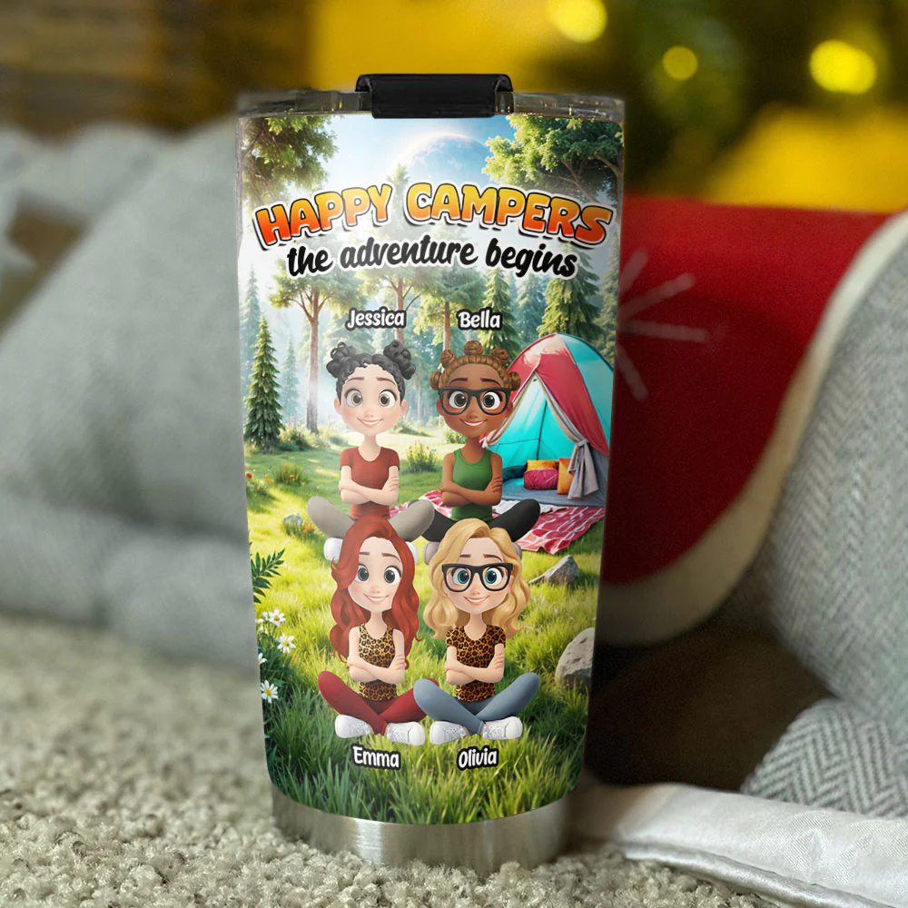 Happy Campers - Personalized Custom Tumbler - Image 2