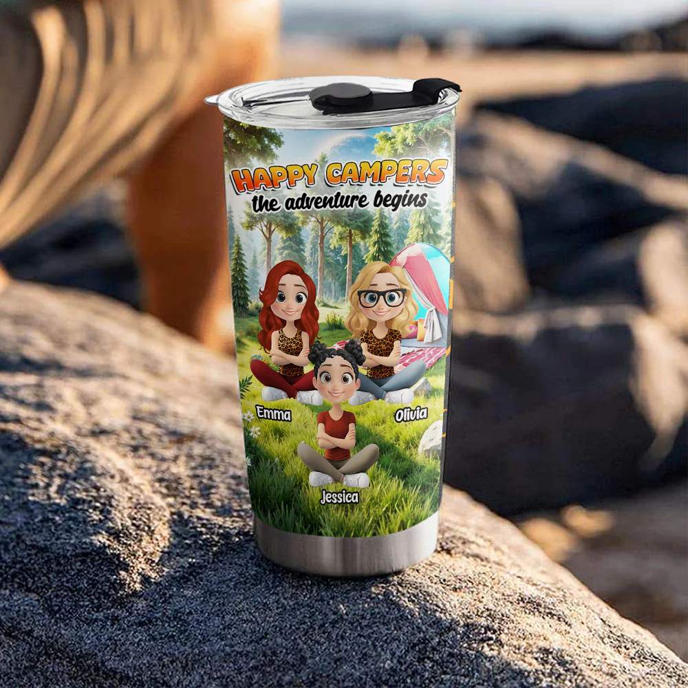 Happy Campers - Personalized Custom Tumbler - Image 5