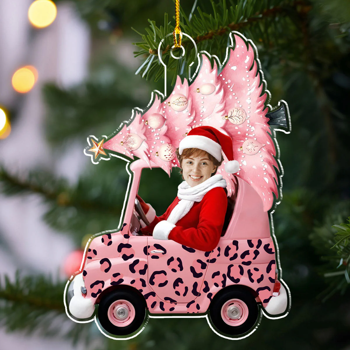Happy Christmas - Personalized Custom Acrylic Ornament - Image 2