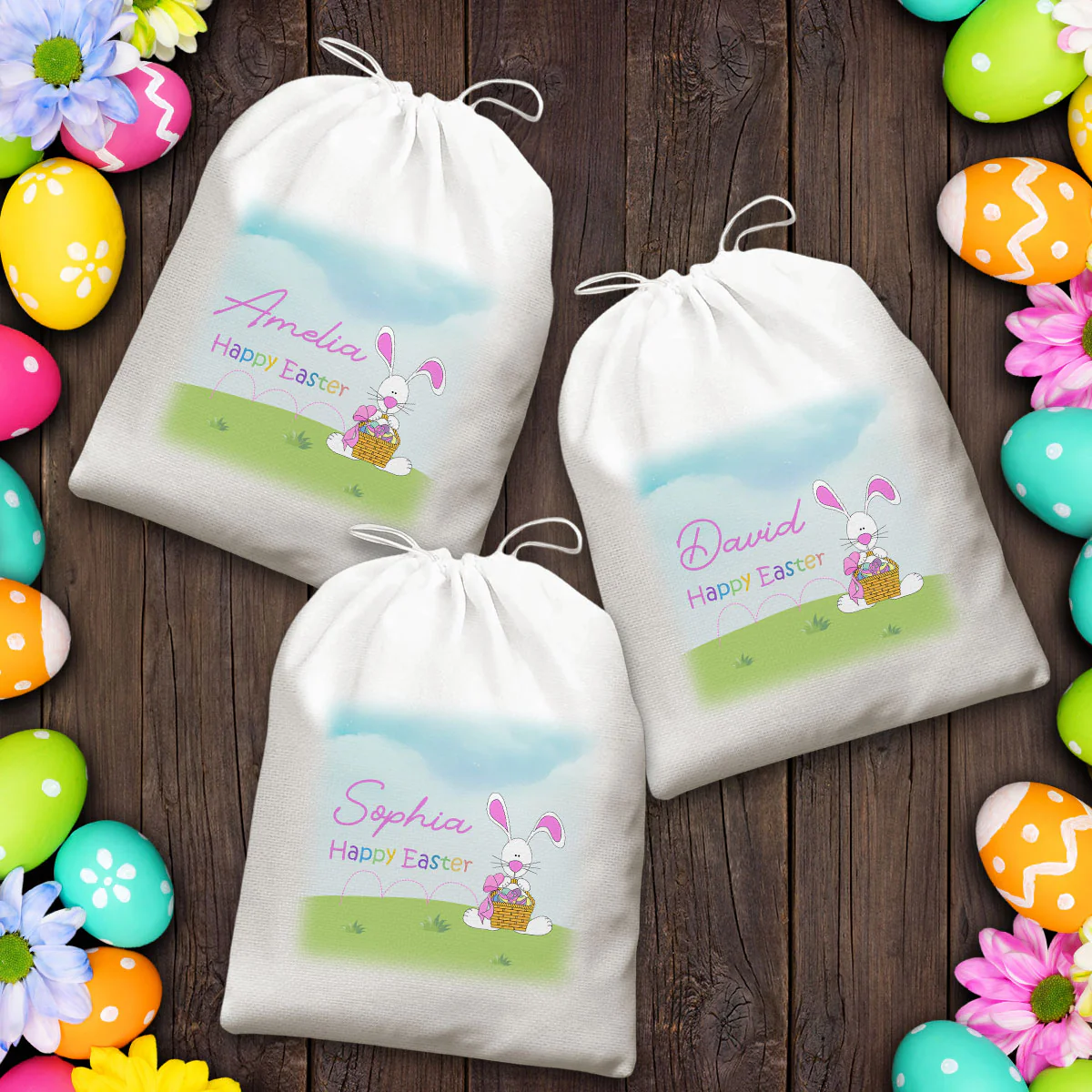 Happy Easter Colorful - Personalized Custom Favor Bag - Image 6