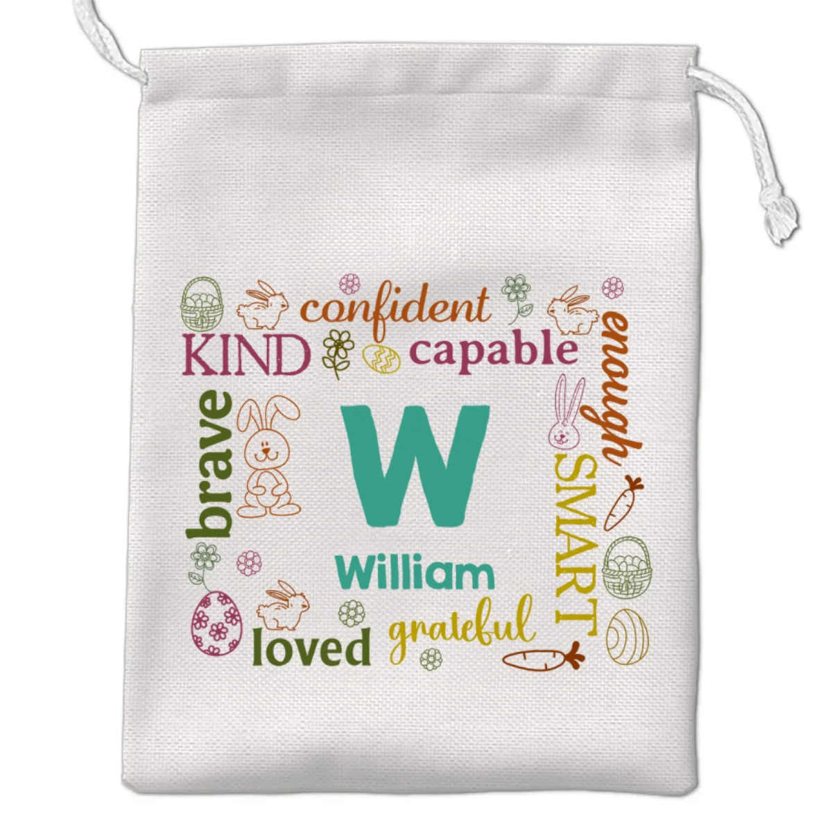 Happy Easter Name Letter - Personalized Custom Favor Bag - Image 7
