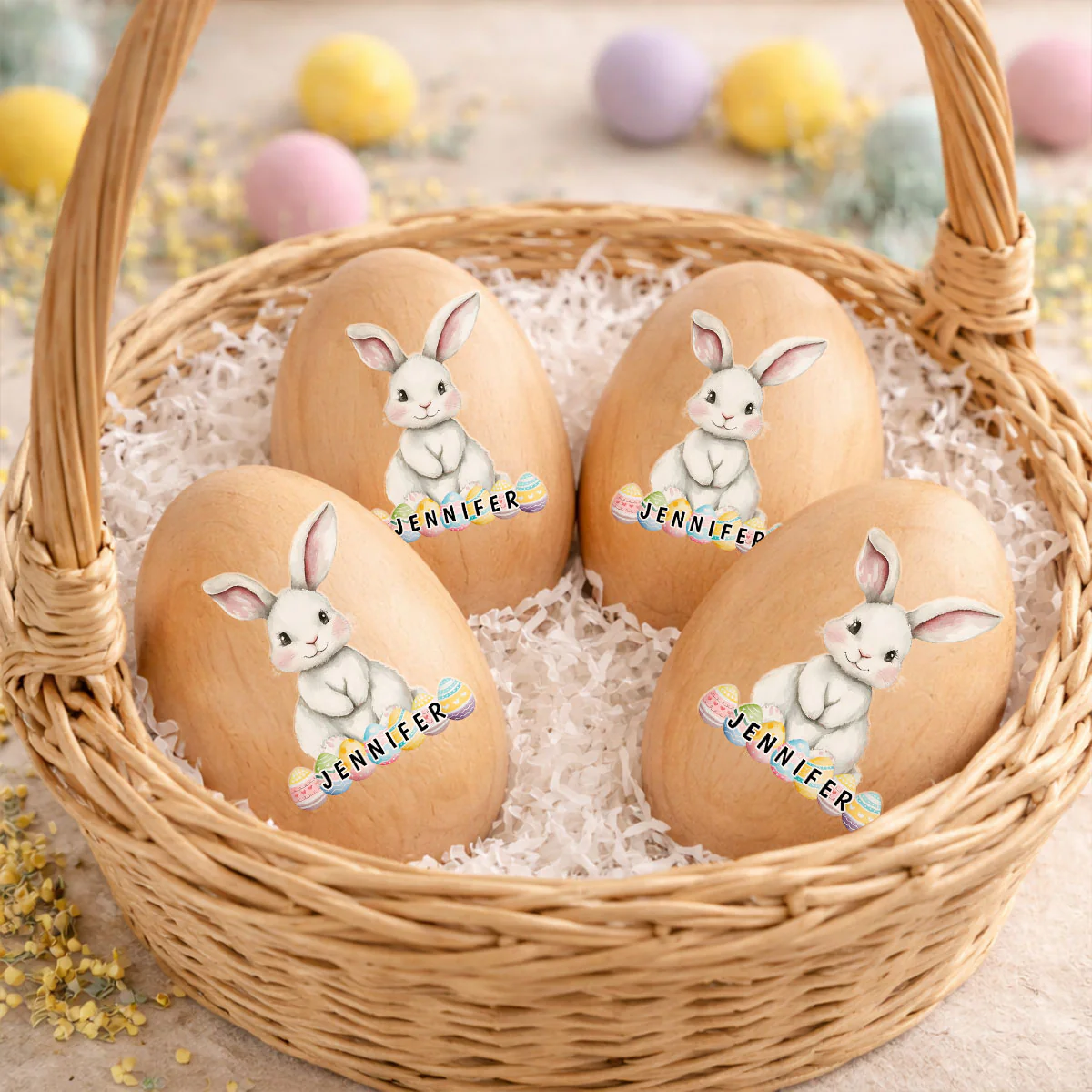 Happy Easter - Personalized Custom Wooden Egg Shaker - Image 4