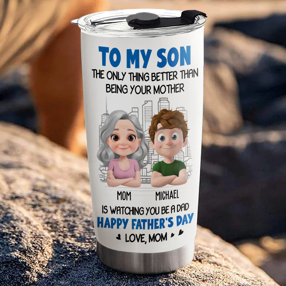 Happy Father Day My Son - Personalized Custom Tumbler - Image 4