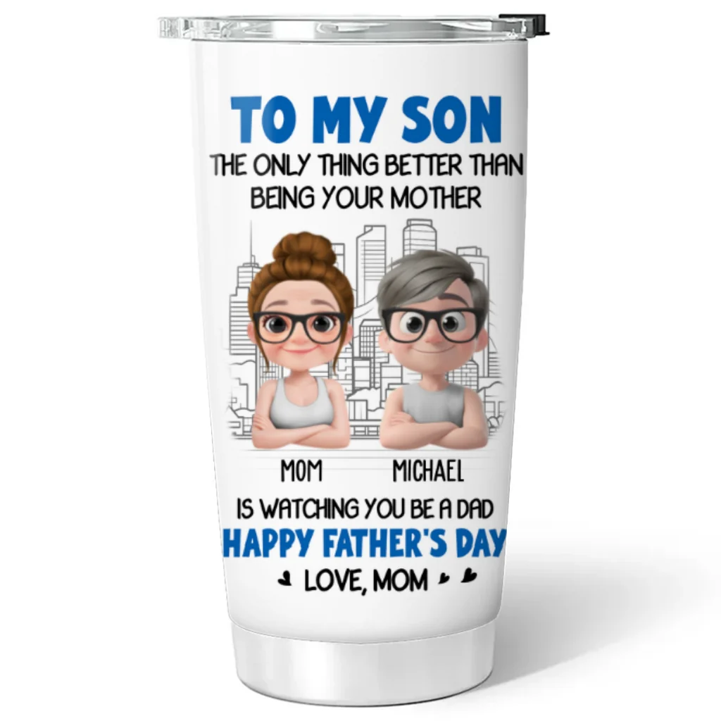 Happy Father Day My Son - Personalized Custom Tumbler - Image 6