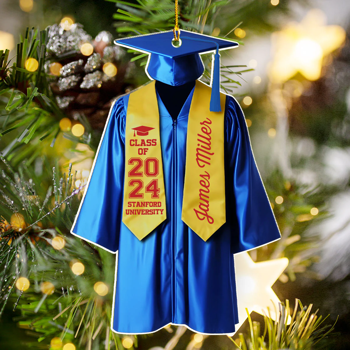 Happy Graduation 2024 - Personalized Custom 3D Effect Acrylic Ornament - Image 2