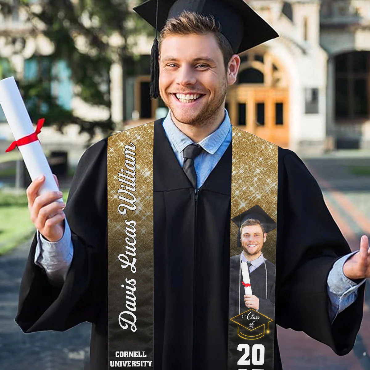 Happy Graduation 2025 - Personalized Custom Graduation Stole - Image 3