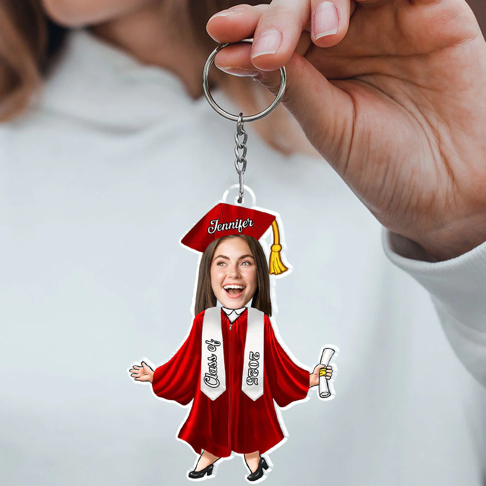 Happy Graduation New Adventure - Personalized Custom Acrylic Keychain - Image 3