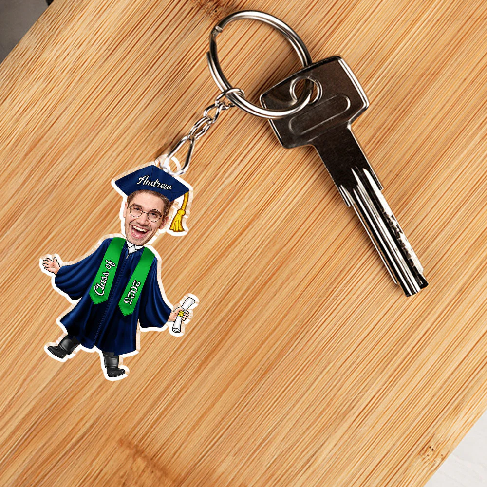 Happy Graduation New Adventure - Personalized Custom Acrylic Keychain - Image 4
