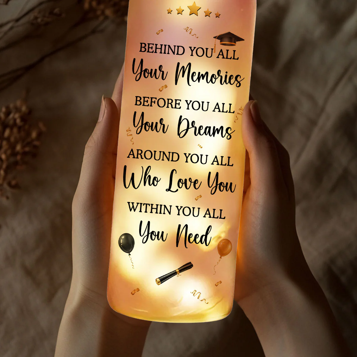 Happy Graduation - Personalized Custom Bottle Lamp - Image 3