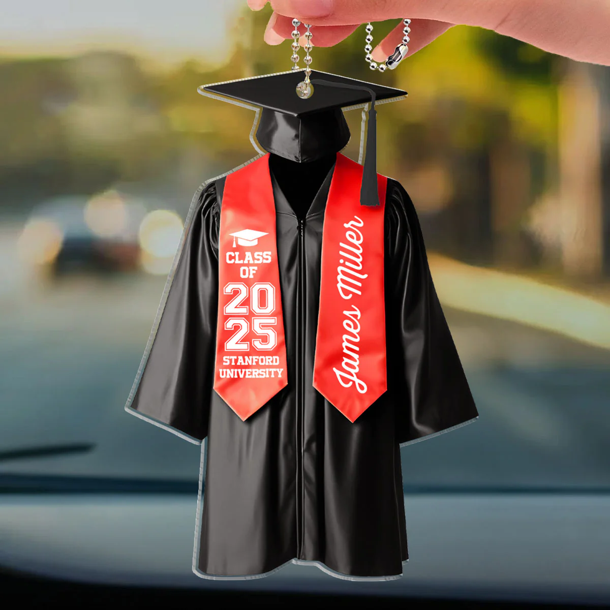 Happy Graduation - Personalized Custom Car Ornament - Image 4