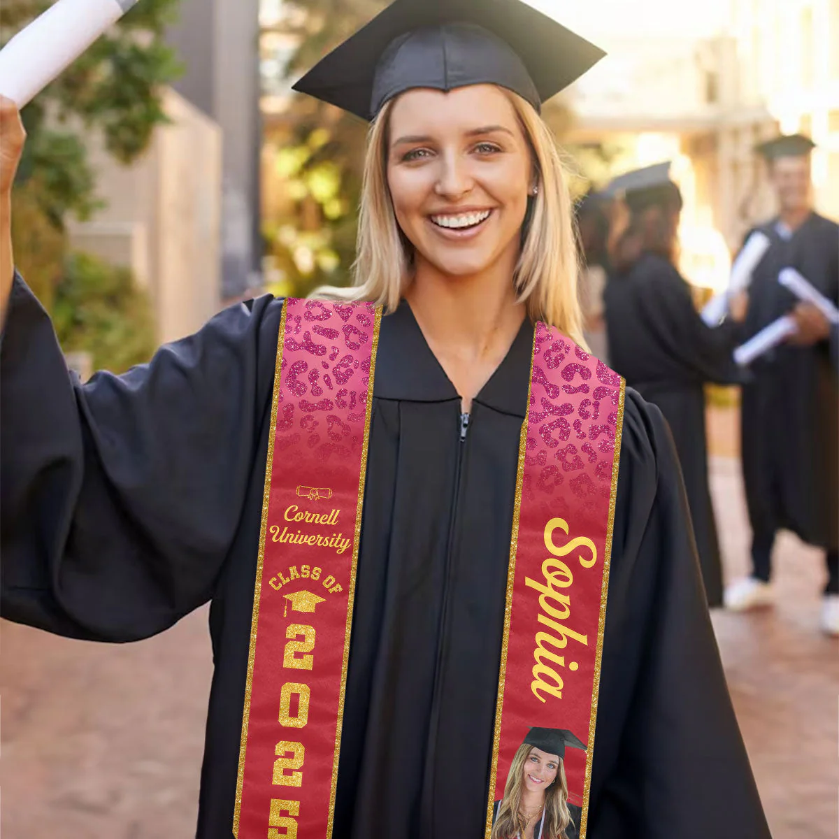 Happy Graduation - Personalized Custom Graduation Stole - Image 3