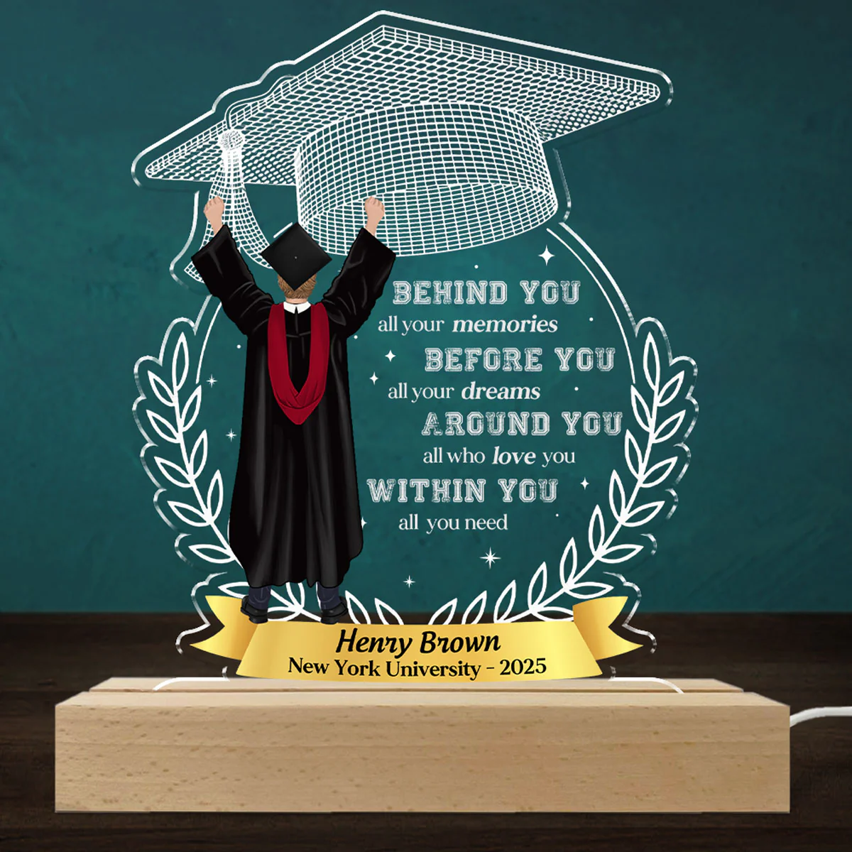 Happy Graduation - Personalized Custom LED Light - Image 3