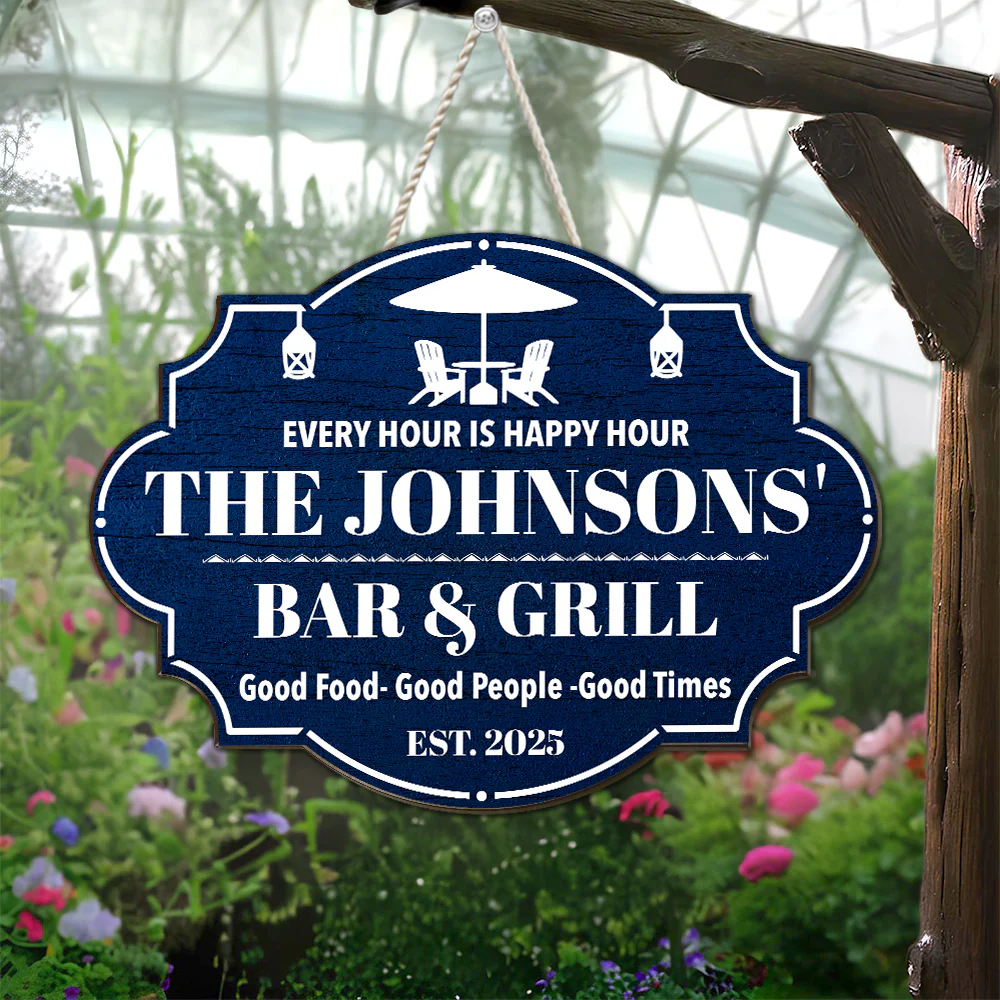 Happy Hour - Personalized Custom Wood Sign - Image 2