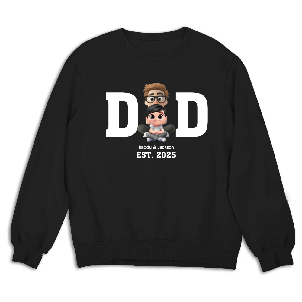 Happy Kids With Dad - Personalized Custom Shirt - Image 18