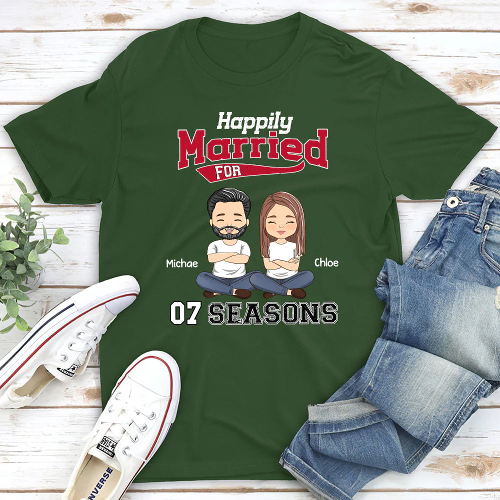 Happy Marriage - Personalized Custom Classic T-shirt - Image 3