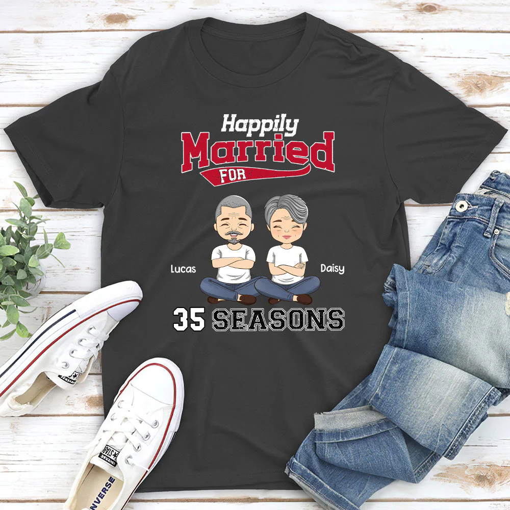 Happy Marriage - Personalized Custom Classic T-shirt - Image 4