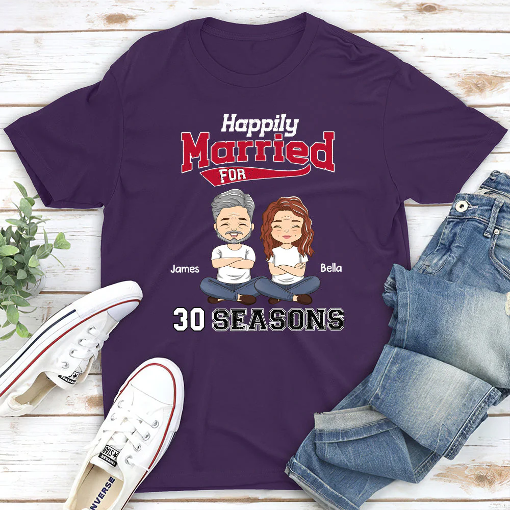Happy Marriage - Personalized Custom Classic T-shirt - Image 5