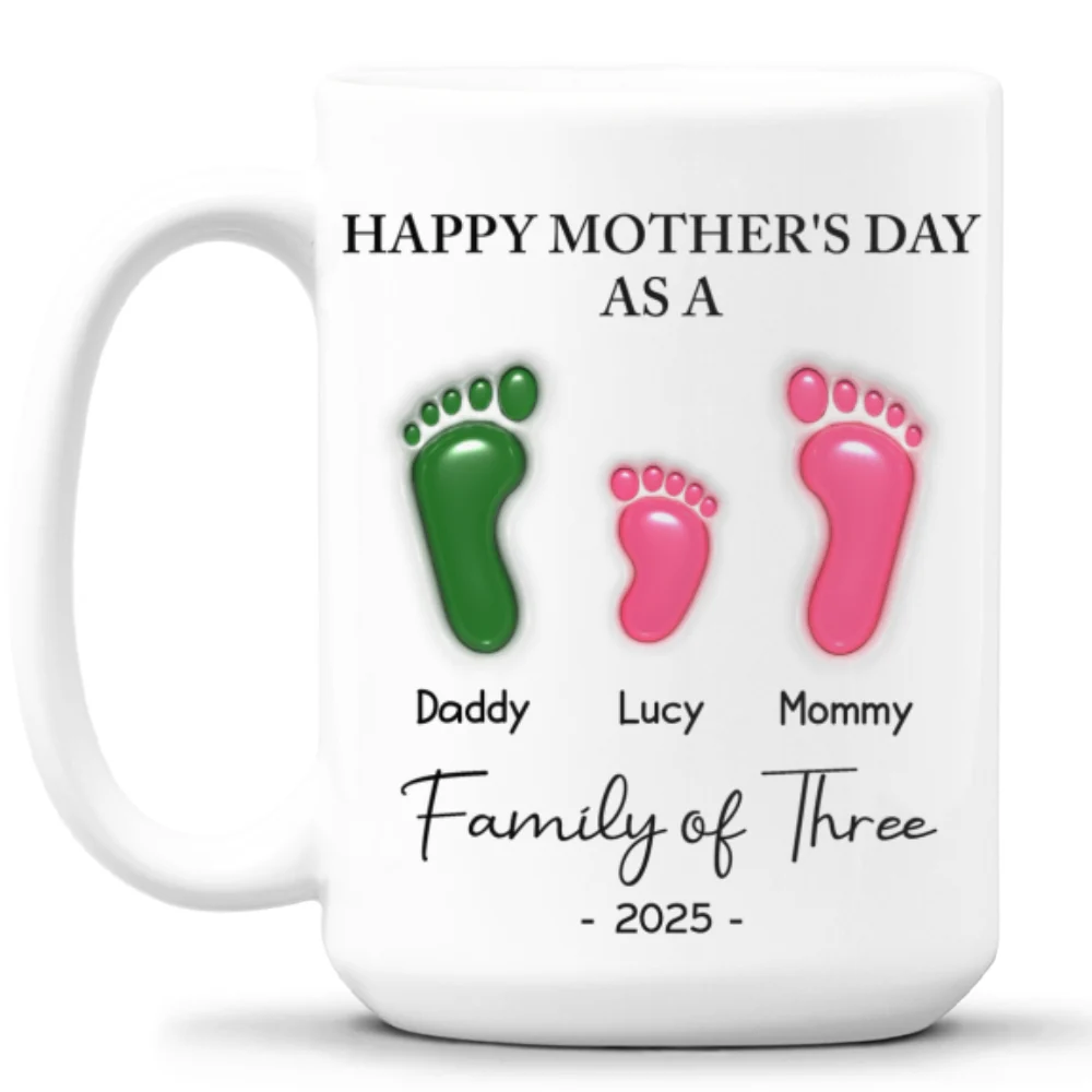 Happy Mother Day As A Family - Personalized Custom 3D Inflated Effect Mug - Image 11