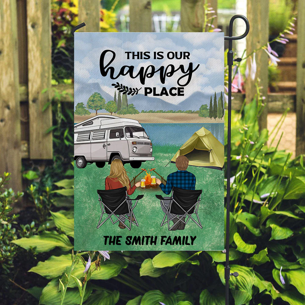 Happy Place - Personalized Custom Flag - Image 2