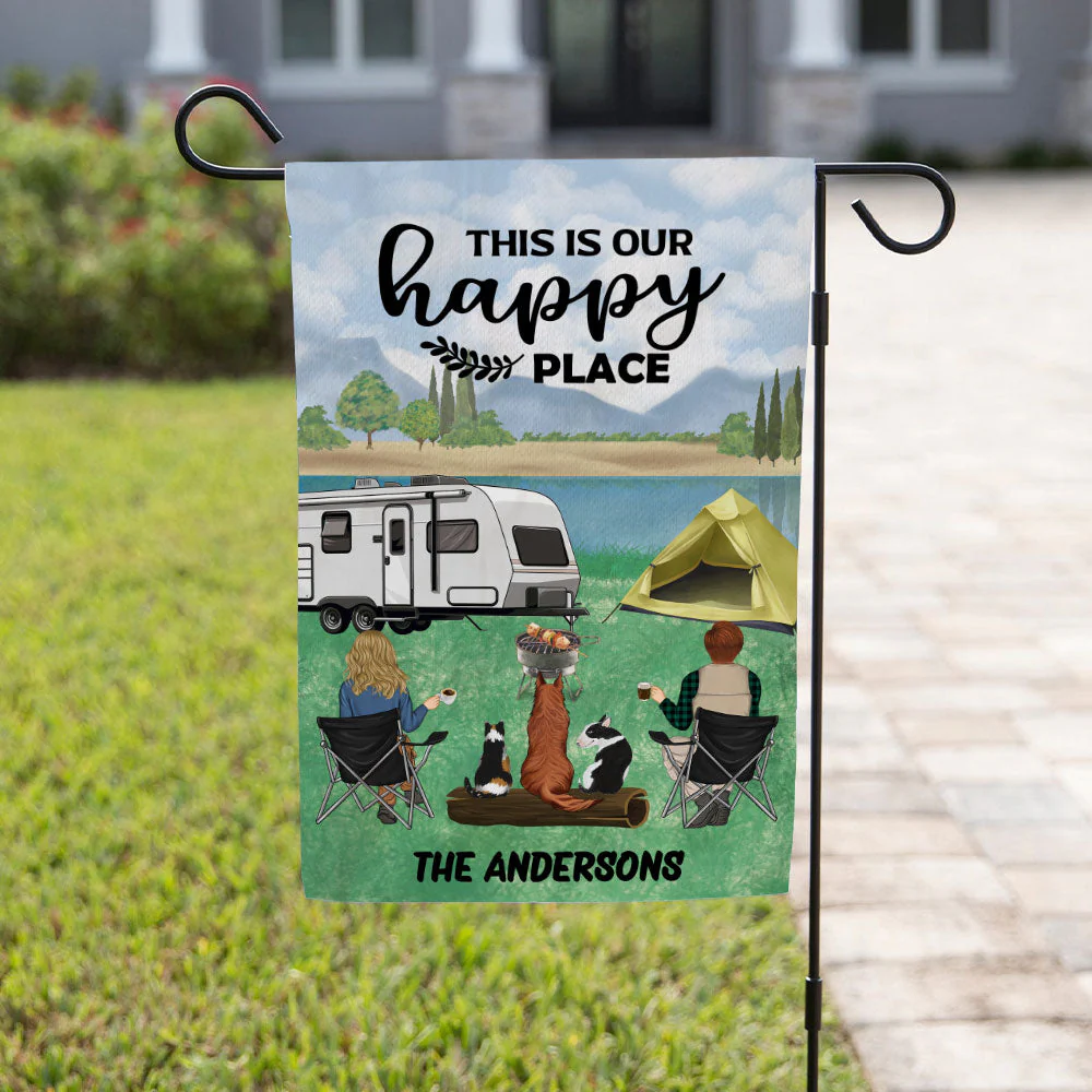 Happy Place - Personalized Custom Flag - Image 4