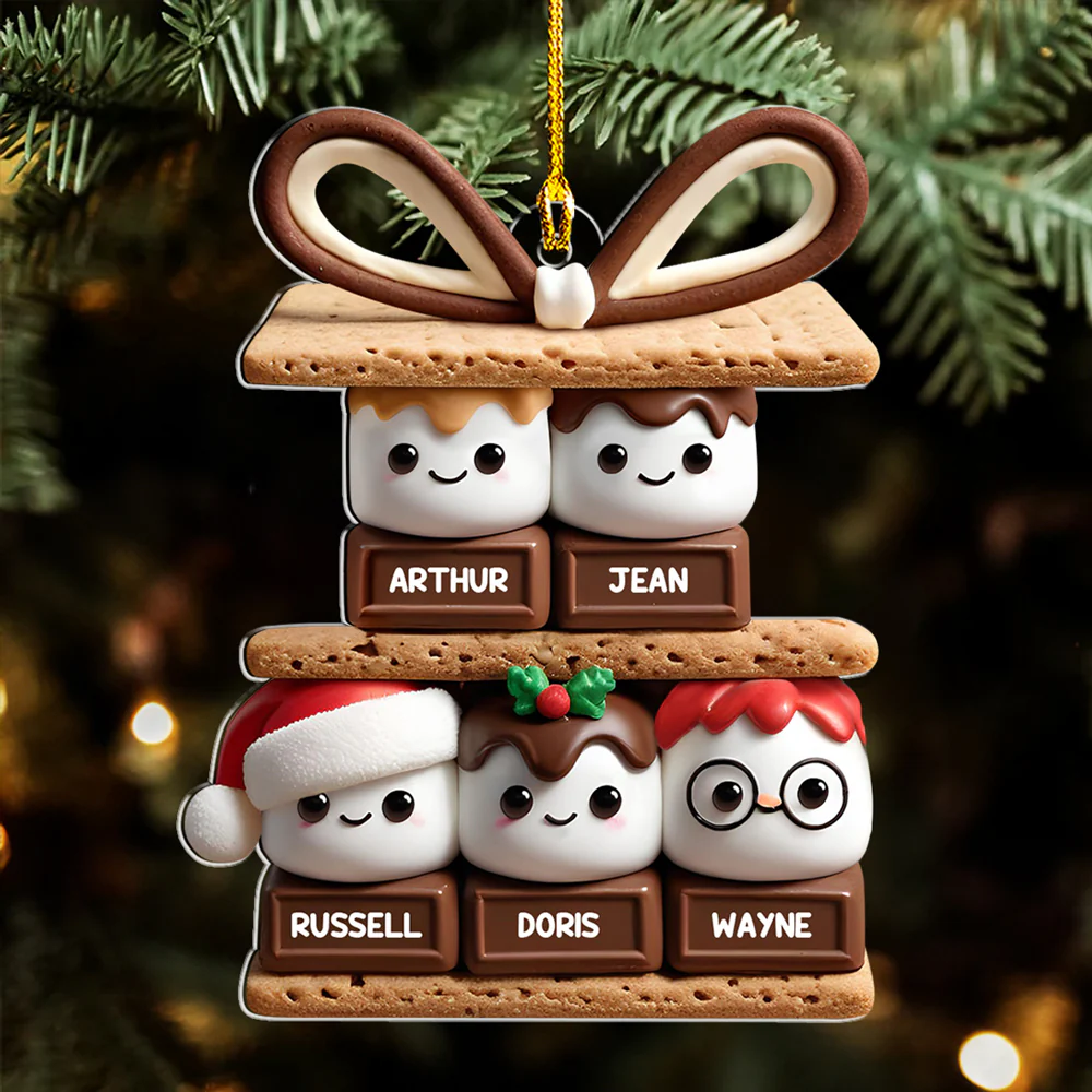 Happy Smores - Personalized Custom Acrylic Ornament - Gifts For Family, Friends, Coworkers - Image 2