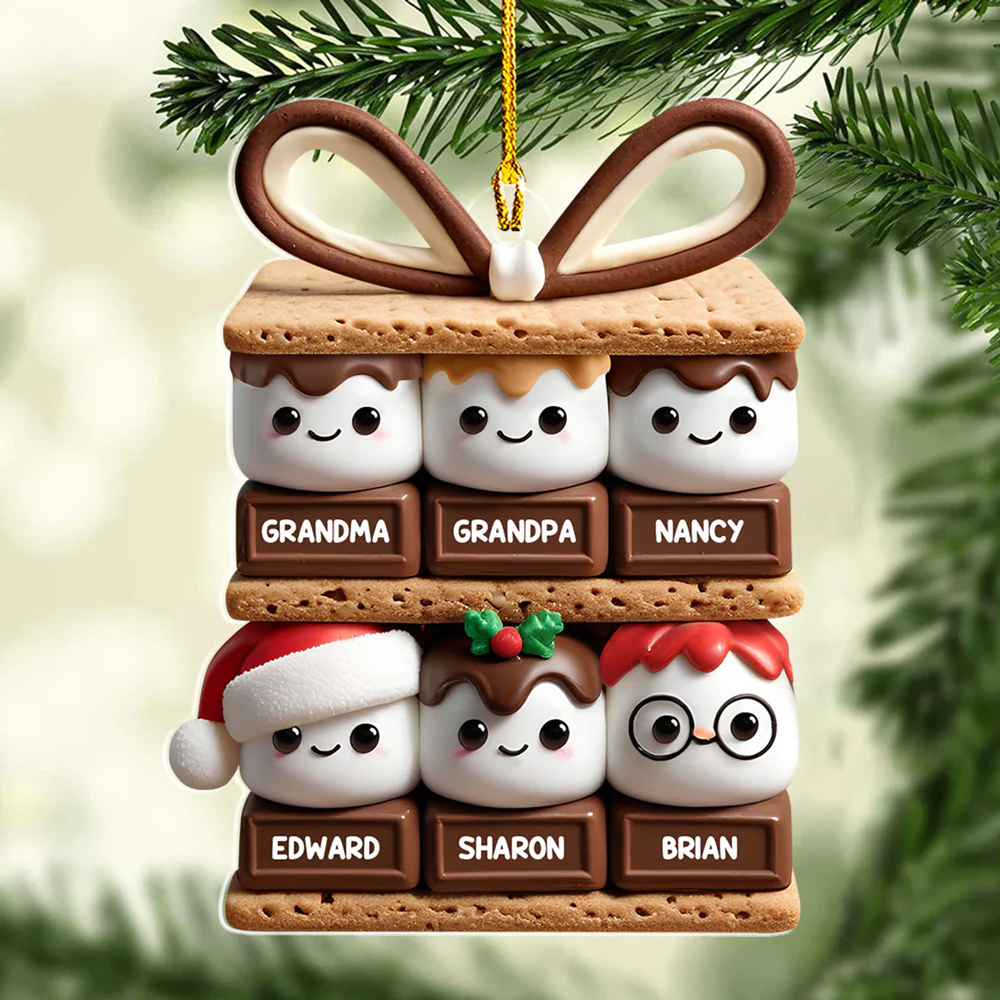 Happy Smores - Personalized Custom Acrylic Ornament - Gifts For Family, Friends, Coworkers - Image 5