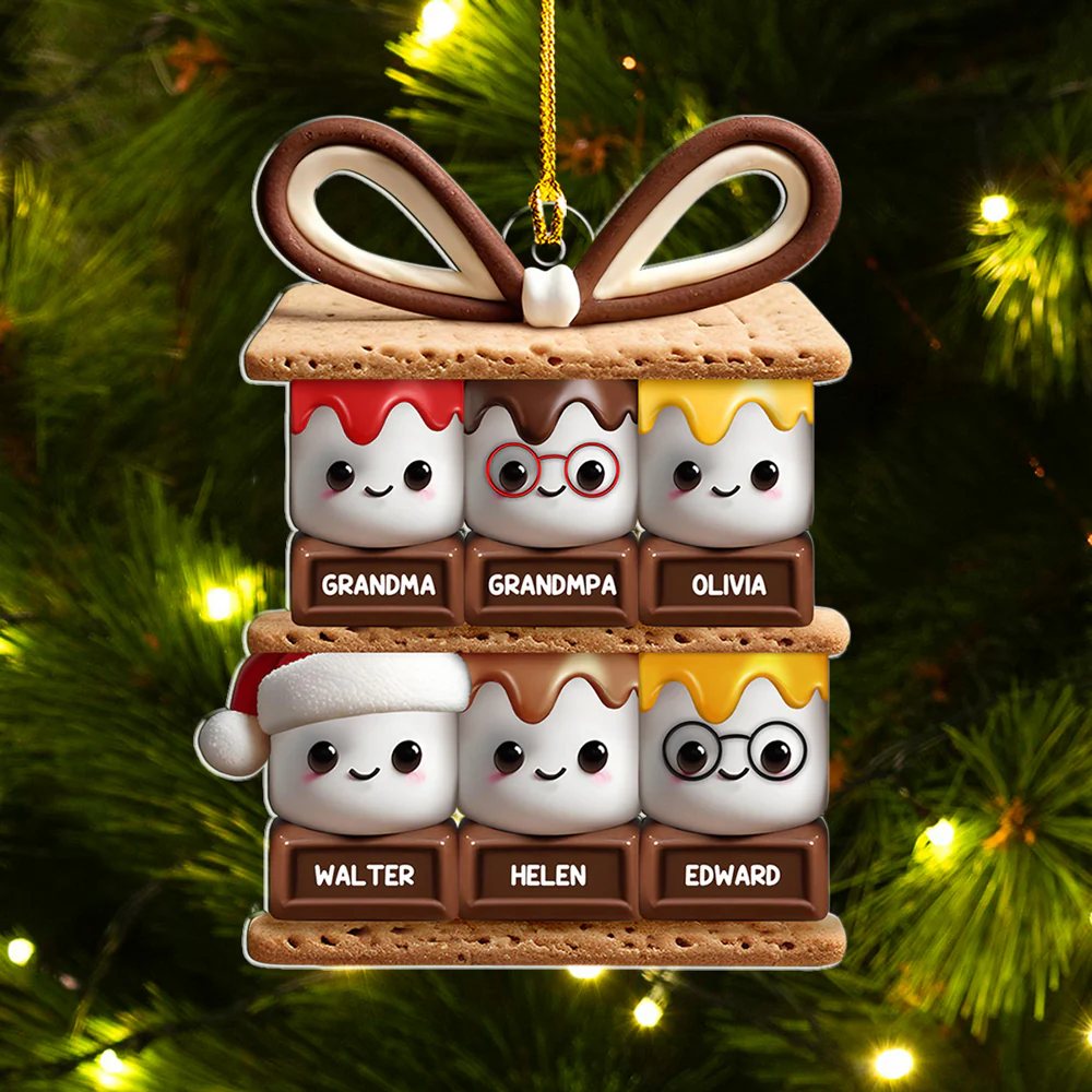 Happy Smores Version 2 - Personalized Custom Acrylic Ornament - Gifts For Family, Friends, Coworkers - Image 2