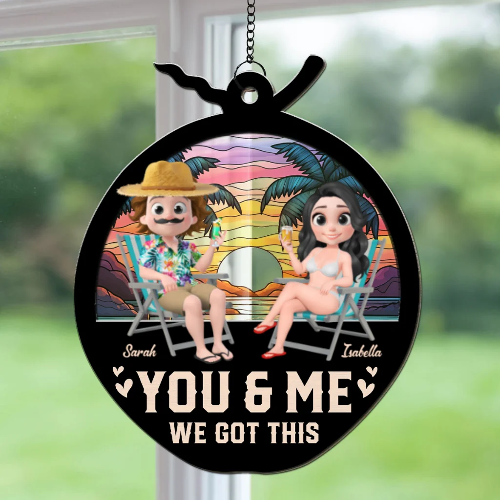 Happy Summer You And Me - Personalized Custom Suncatcher - Image 5
