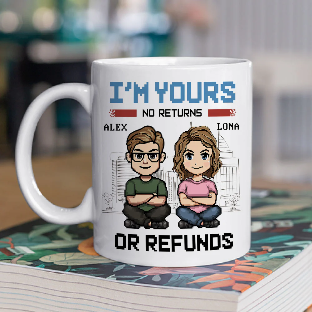 Happy To Be With You - Personalized Custom Coffee Mug - Image 3