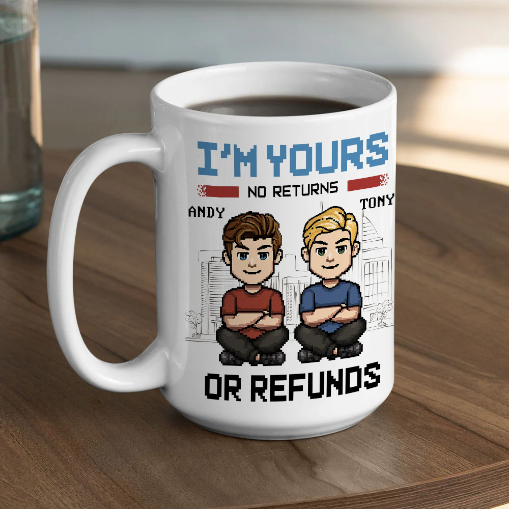 Happy To Be With You - Personalized Custom Coffee Mug - Image 5