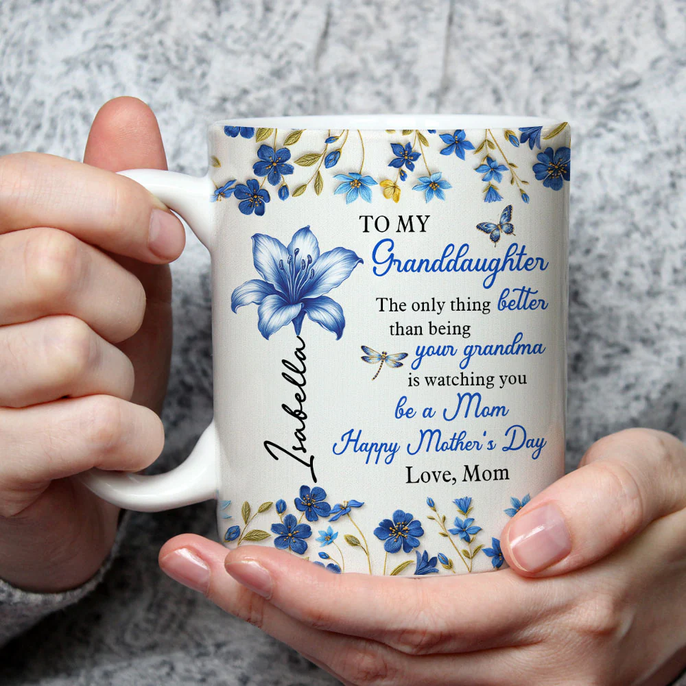 Happy Watching You Grow Granddaughter - Personalized Custom Coffee Mug - Image 2