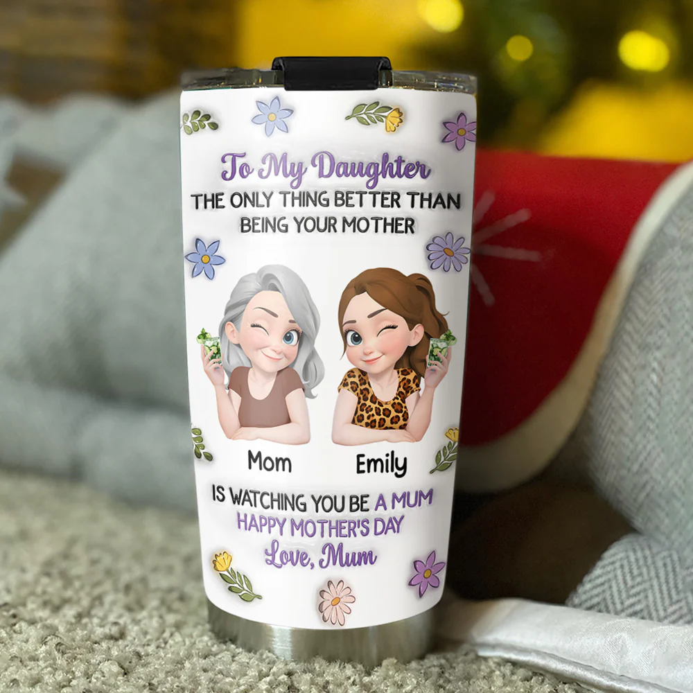 Happy Your Day - Personalized Custom 3D Inflated Effect Tumbler - Image 3