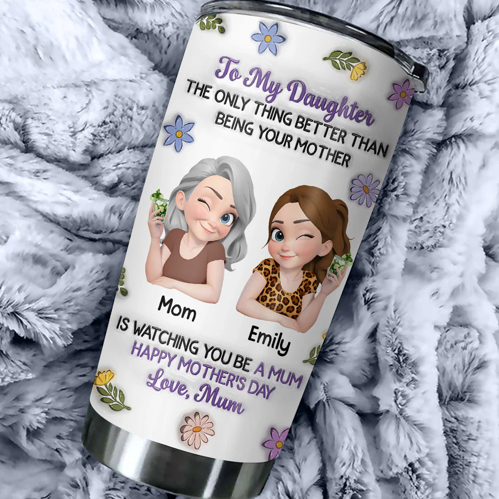 Happy Your Day - Personalized Custom 3D Inflated Effect Tumbler - Image 5