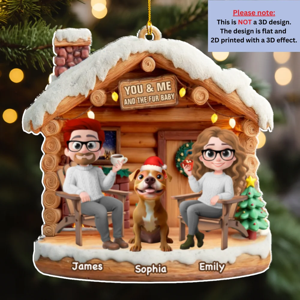 Have A Chat With Them - Personalized Custom 3D Effect Acrylic Ornament - Image 7