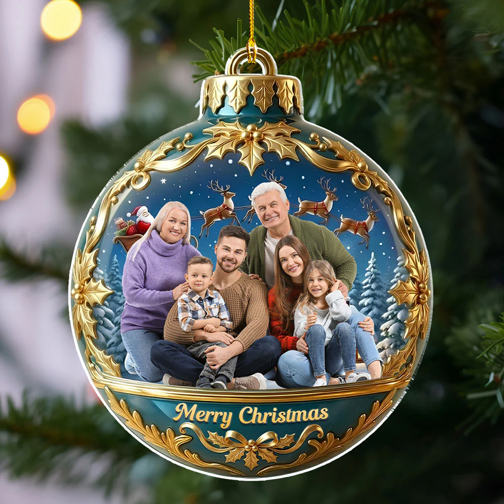 Have A Holly Jolly Christmas - Personalized Custom 3D Effect Acrylic Ornament - Image 5