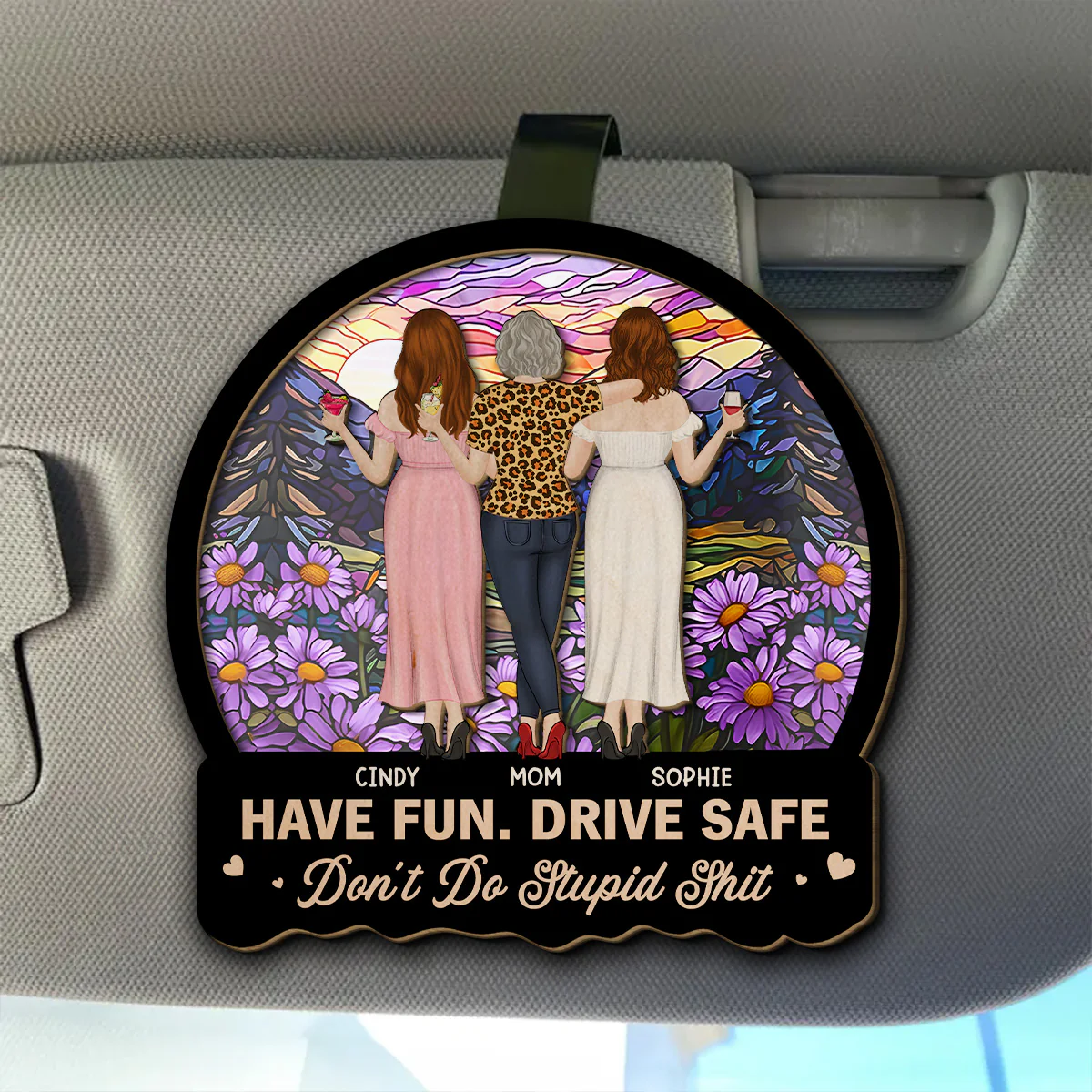 Have Fun Drive Safe Teens - Personalized Custom Car Visor Clip - Image 2