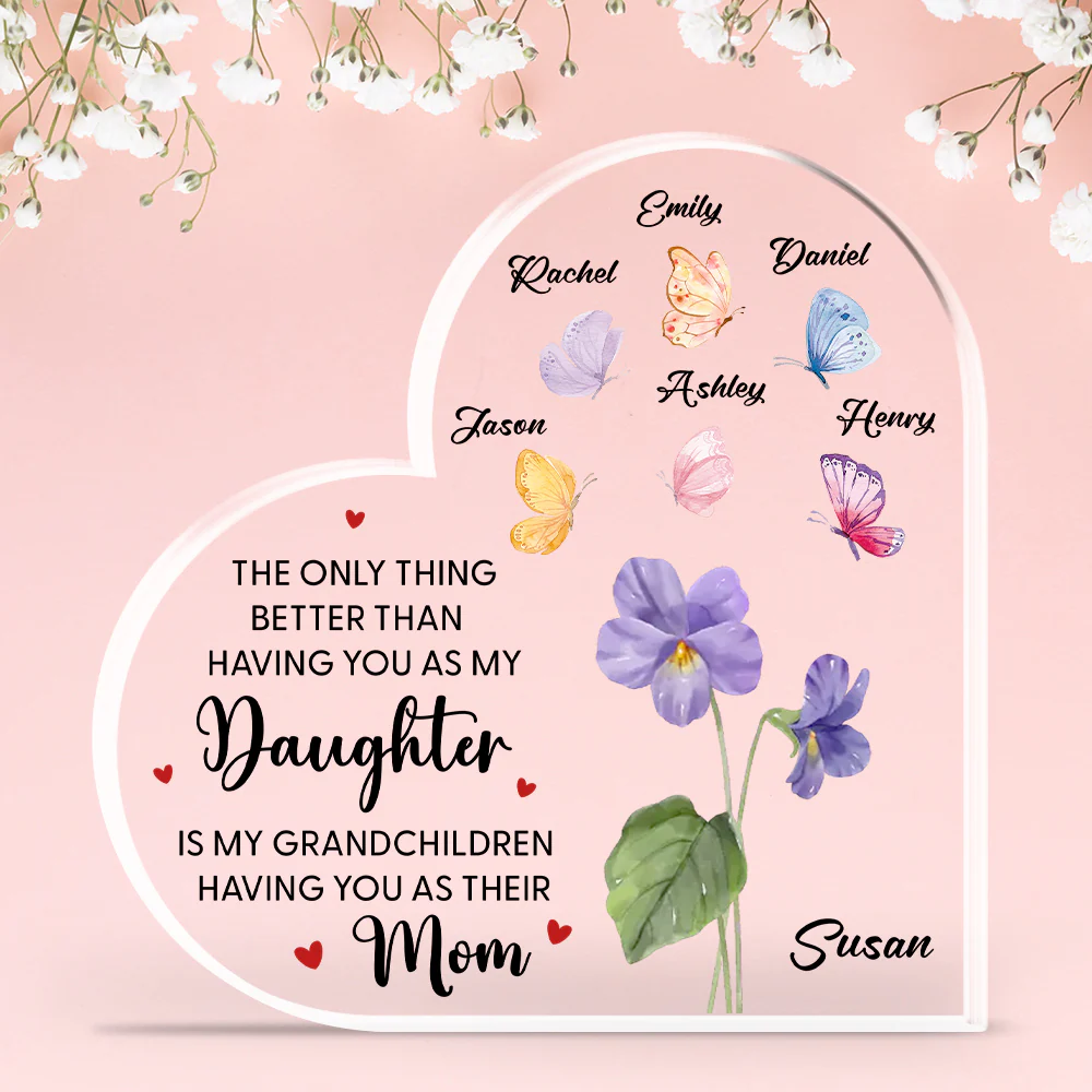 Having You As Mom - Personalized Custom Acrylic Plaque - Image 3
