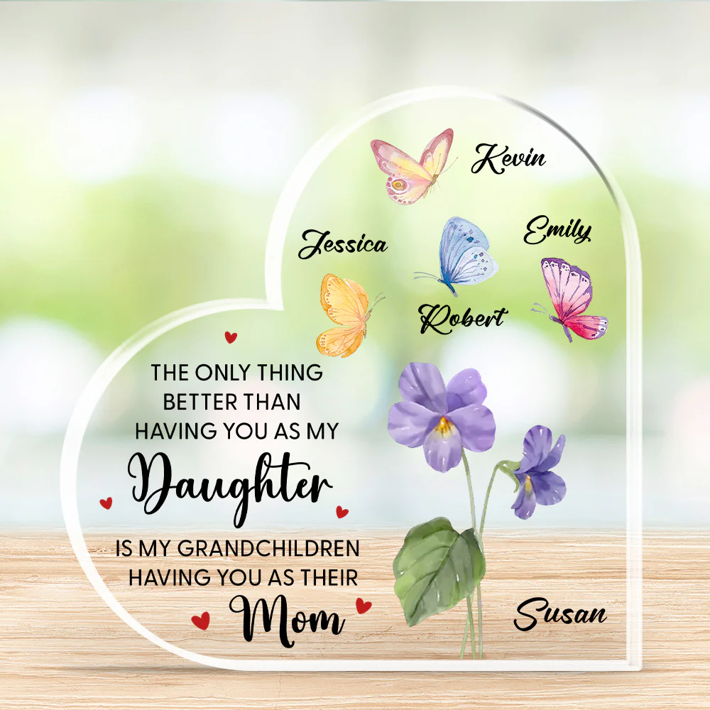 Having You As Mom - Personalized Custom Acrylic Plaque - Image 4