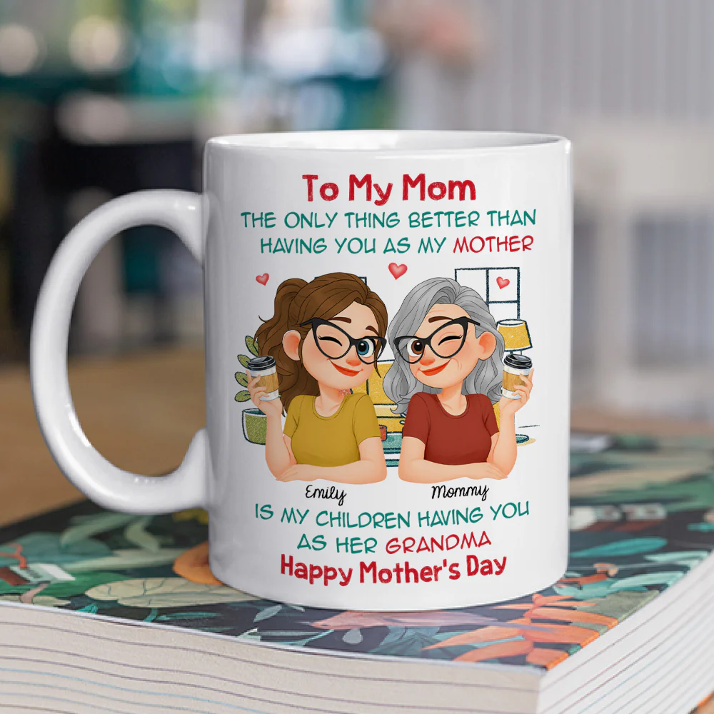 Having You As My Mom - Personalized Custom Coffee Mug - Image 2